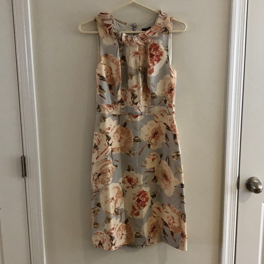 Jcrew Silk Floral Dress